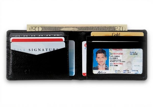 Portefeuille Homme Alpine Swiss Delaney Mince RFID Cuir