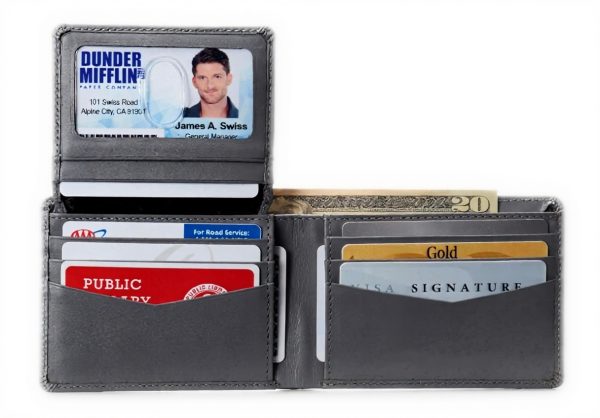 Portefeuille Homme Alpine Swiss Cuir Lisse RFID Bifold