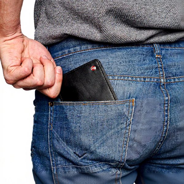 Portefeuille Homme Alpine Swiss Cuir RFID Bifold Noir