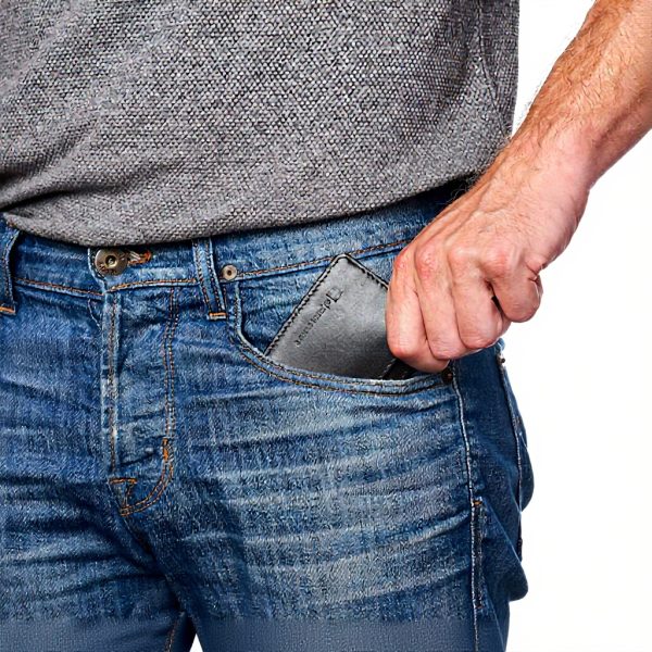 Portefeuille homme Alpine Swiss cuir lisse RFID minimaliste