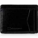 Portefeuille homme Alpine Swiss cuir lisse RFID minimaliste