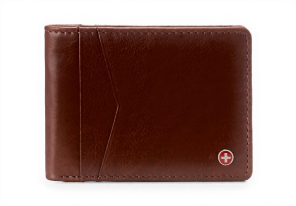 Portefeuille homme Alpine Swiss Delaney Mince cuir nappa