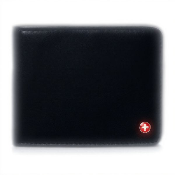 Portefeuille RFID Alpine Swiss cuir nappa doux homme deux