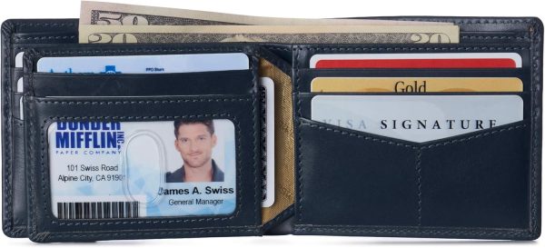 Portefeuille homme Alpine Swiss cuir véritable protection-2