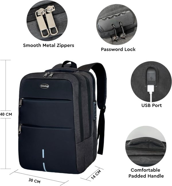 Sac à dos ordinateur portable LifestyleMall USB antivol-1