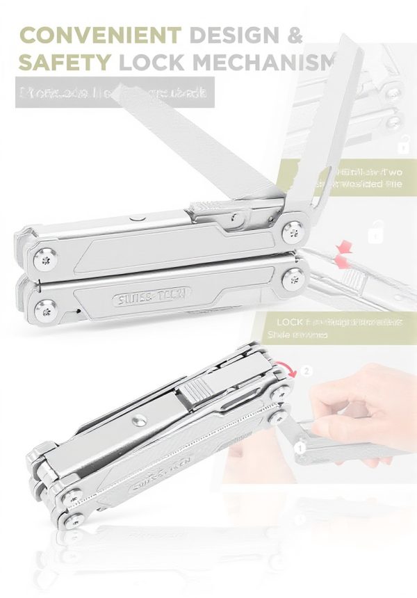 Pince multifonction SwissTech 17 en 1 acier inoxydable