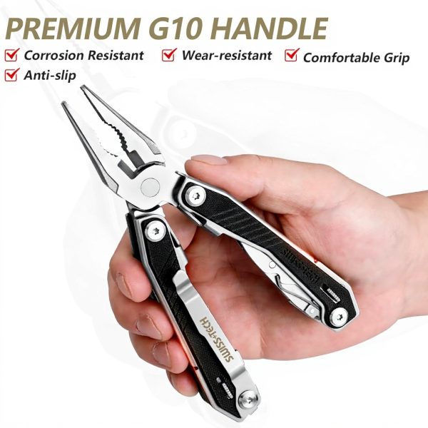 Pince multifonction SwissTech acier inoxydable 16 en 1