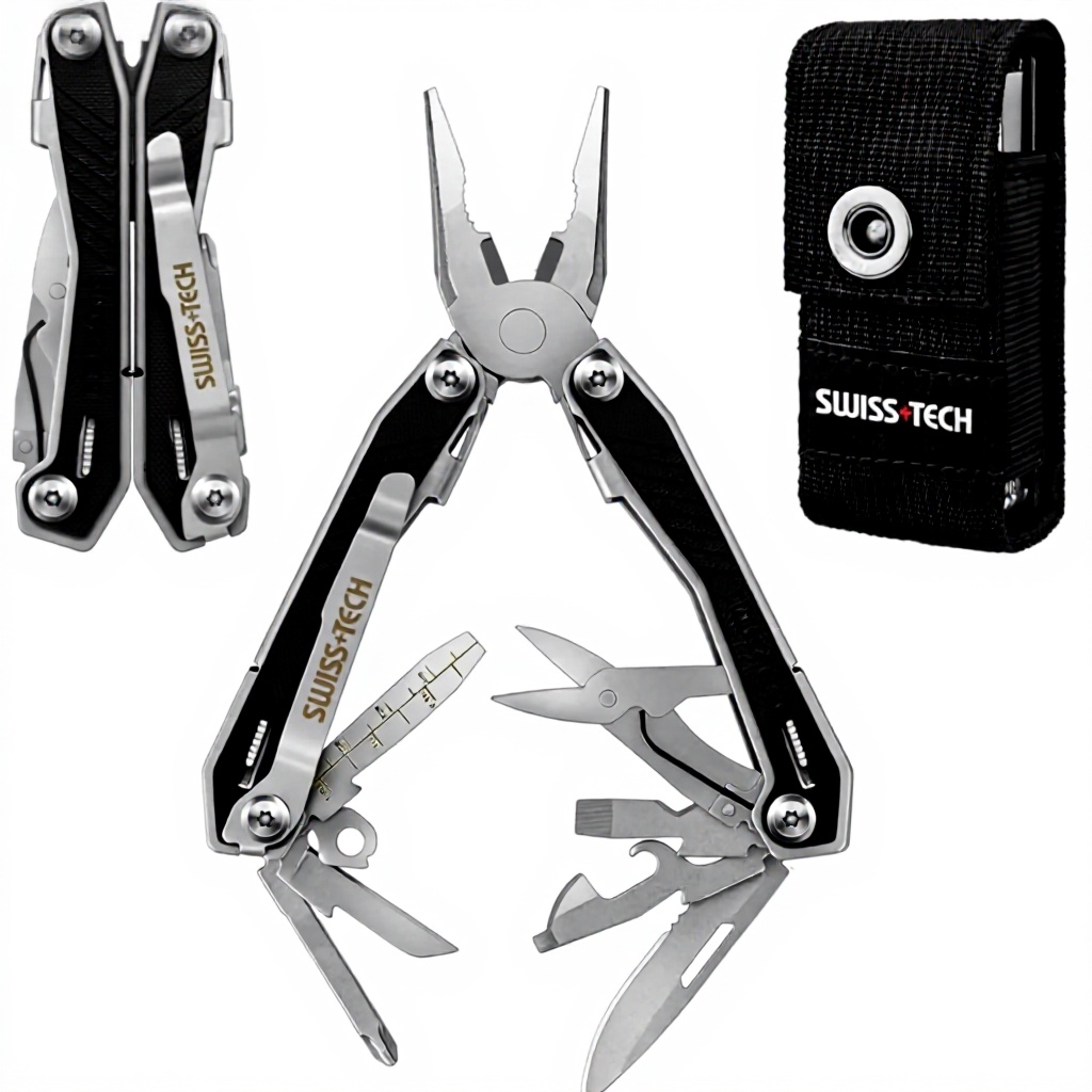 Pince multifonction SwissTech acier inoxydable 16 en 1