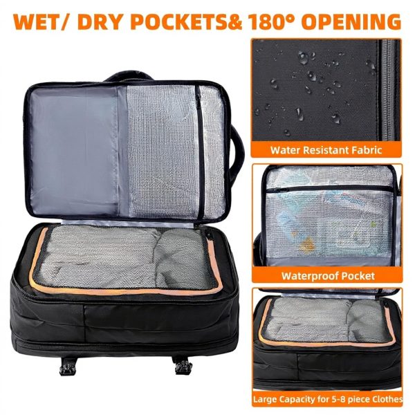 Sac à dos voyage avion KINGSLONG 46L USB résistant à leau