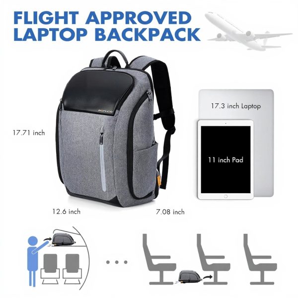 Sac à dos Ponhog ordinateur portable 17.3 pouces antivol