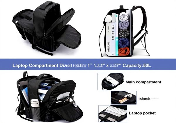 Sac à dos ordinateur portable 17 pouces LIWAG USB antivol