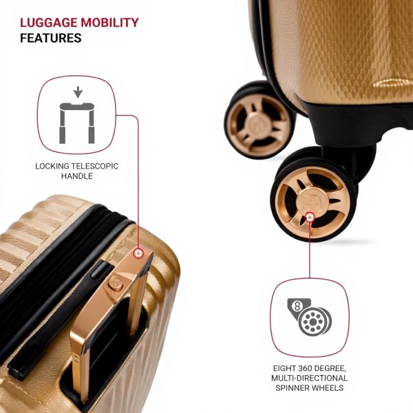 Valise Swiss Gear Or doré 711 bagage adulte unisexe