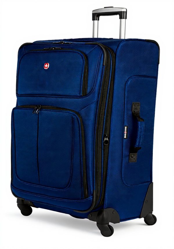 Valise cabine SwissGear 29 pouces spinner bleu roues 360