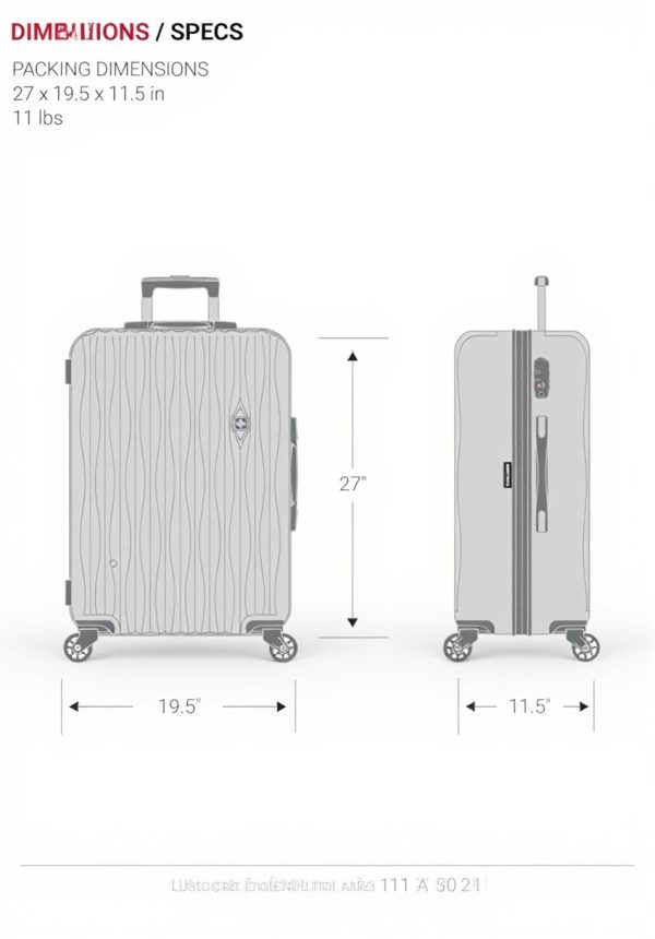 Valise rigide SwissGear extensible roulettes pivotantes