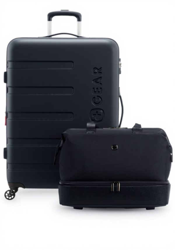 Valise rigide SwissGear extensible roulettes pivotantes noir
