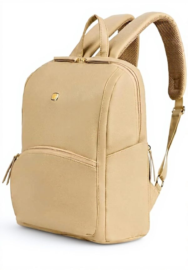 SwissGear Sac à Dos Mixte Cuir Vegan 16 Pouces Taupe