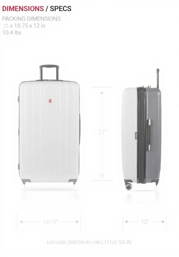 Valise Rigide Extensible SwissGear Roulettes Pivotantes