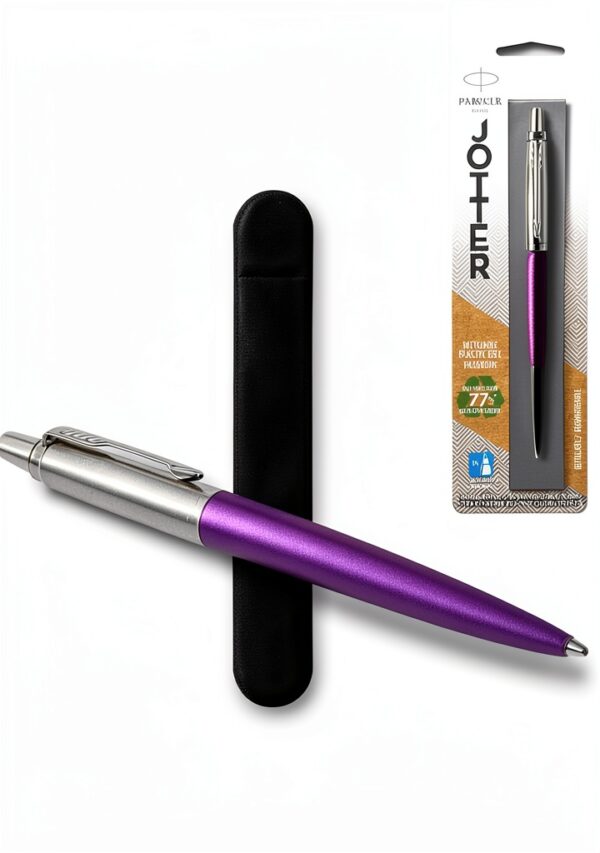 Parker Jotter Stylo bille acier inoxydable encre bleue-0