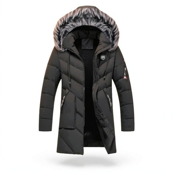 Blouson Homme Hiver Veste Chaude Coupe-Vent Parka Fourrure-1