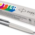 Stylo Parker Jotter bille rétractable métal pointe moyenne-0