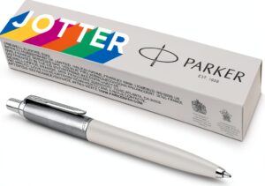 Stylo Parker Jotter bille rétractable métal pointe moyenne-0