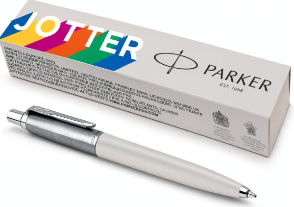 Stylo Parker Jotter bille rétractable métal pointe moyenne-0
