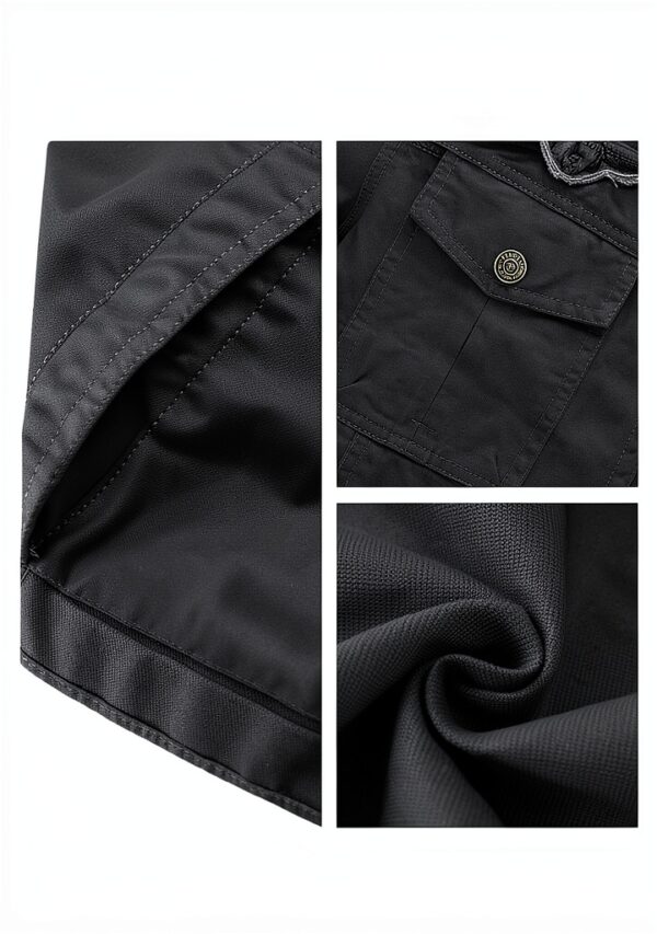 Veste militaire homme coton coupe-vent poches multiples-5