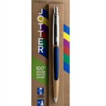 Parker Jotter Stylo Bille Rétractable Bleu Marine Pointe-0