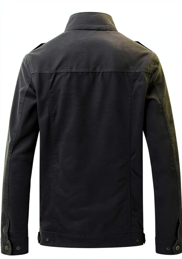 Veste militaire homme coton coupe-vent poches multiples-1