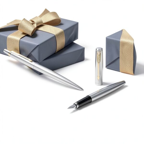 Parker Coffret duo stylos plume et bille acier inoxydable-3