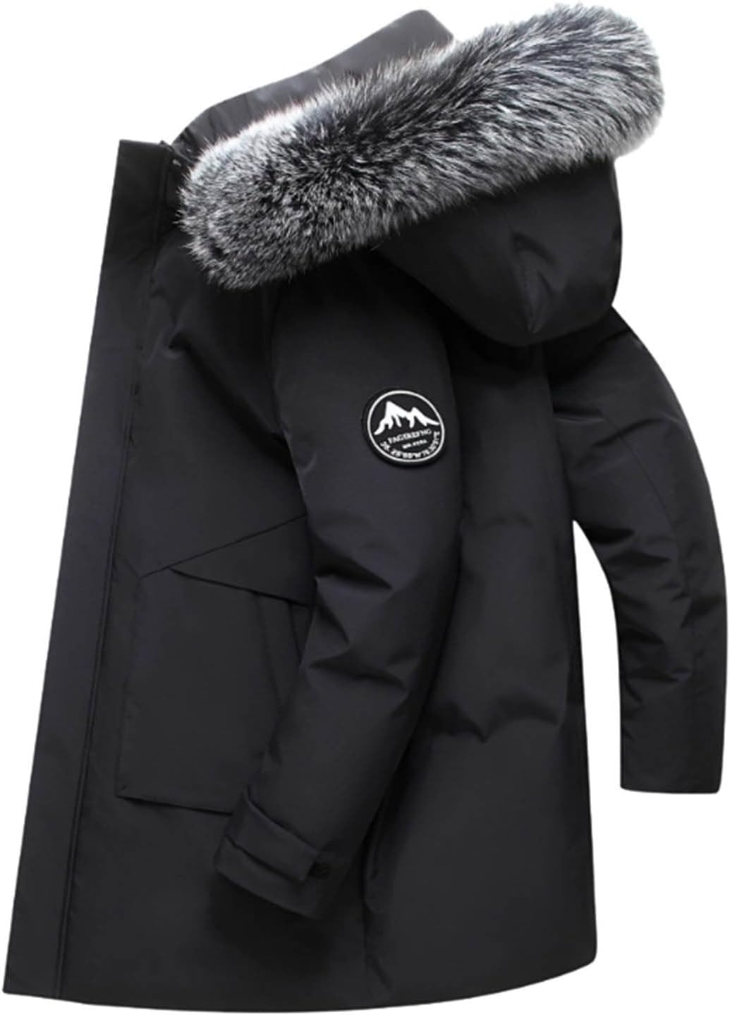 Veste Jott matelassée homme noir portée en extérieur