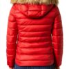 Doudoune Tommy Hilfiger Femme Léger Chaud Polyester Rouge-4