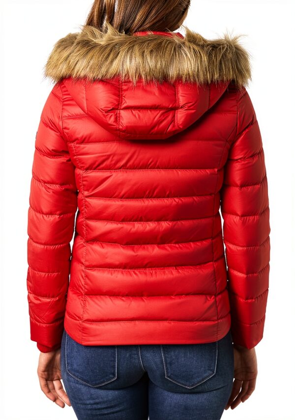 Doudoune Tommy Hilfiger Femme Léger Chaud Polyester Rouge-4