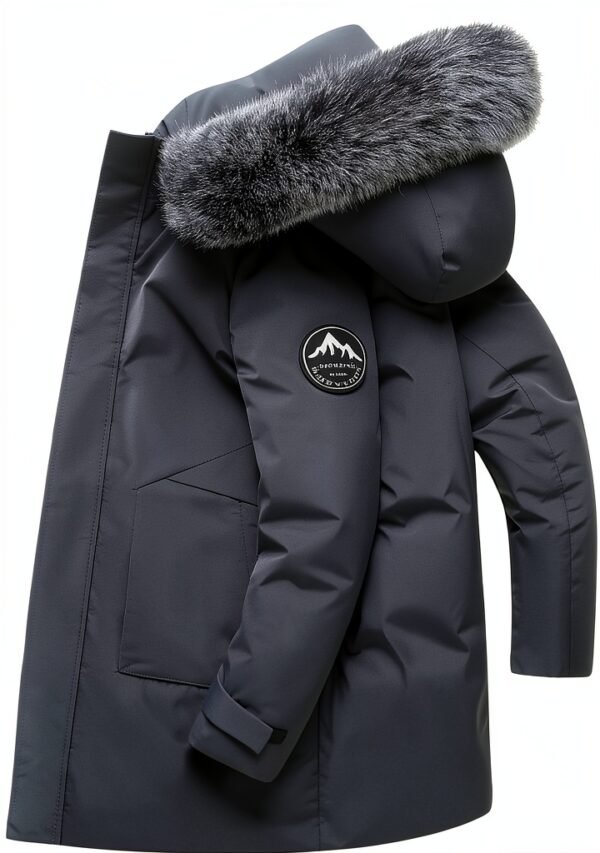 Manteau homme Générique chaud polyvalent marine vert foncé-0