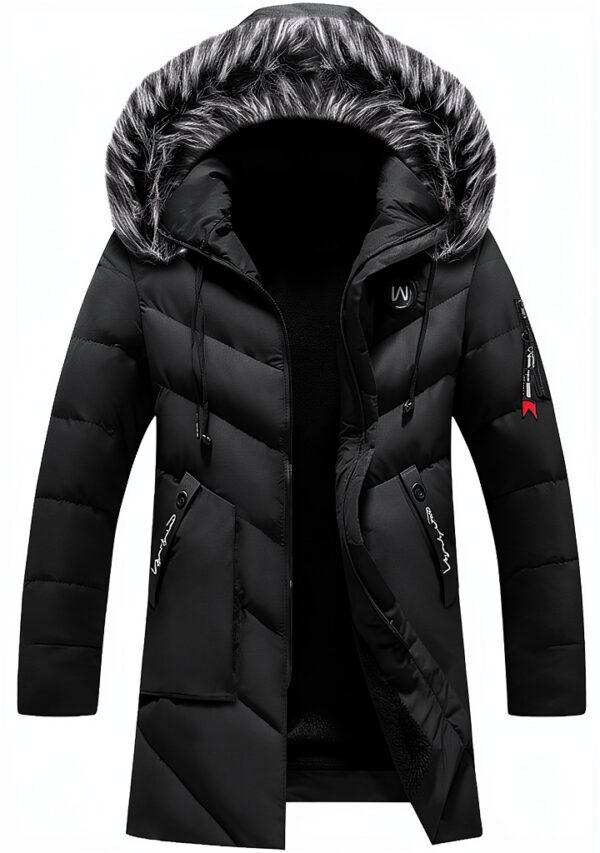 Blouson Homme Cuir Veste Aviateur Fermeture Zippée Hiver-0