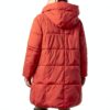 Manteau femme hiver long capuche Generic Rouge Noir Beige-4
