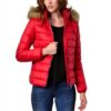 Doudoune Tommy Hilfiger Femme Léger Chaud Polyester Rouge-1