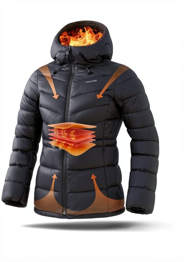 Veste hiver femme Pioneer Camp duvet canard imperméable-4