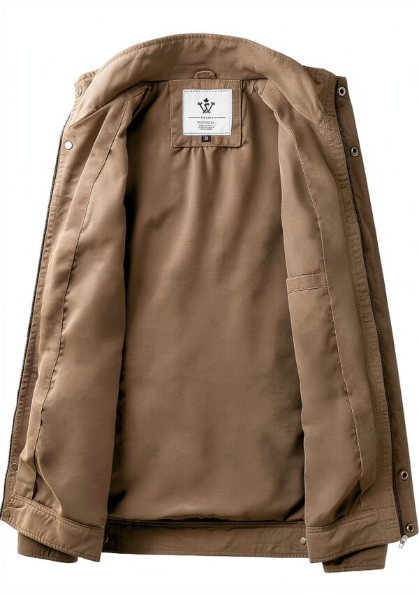 Veste militaire homme coton coupe-vent poches multiples-2