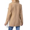 Manteau femme hiver long fourrure chaude Generic Marine Kaki-1