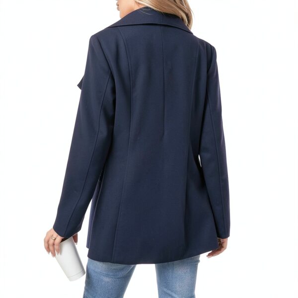 Manteau femme hiver doux chaud marine kaki gris Generic-2