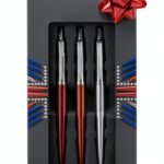 Parker stylo trio acier inoxydable rétractable bleu rouge-0
