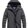 Veste Hiver Homme Polyester Capuche Amovible Poche Zippée-4