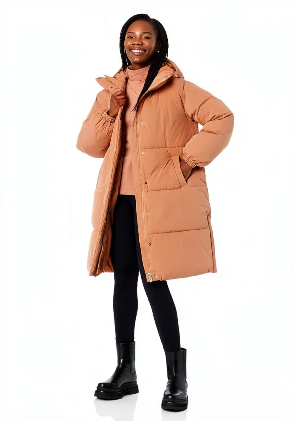 Amazon Essentials Doudoune Longue Femme Polyester Déperlant-0