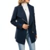 Manteau femme hiver doux chaud marine kaki gris Generic-1