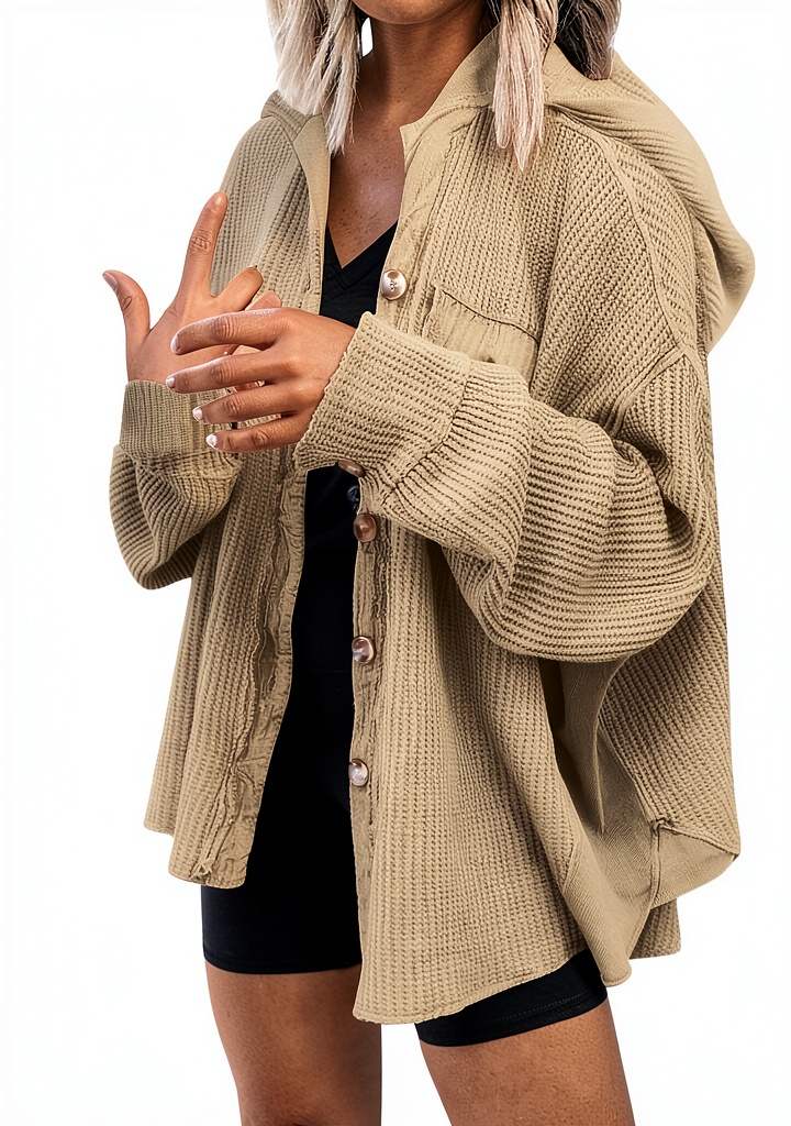 Manteau femme hiver parka capuche porté en extérieur