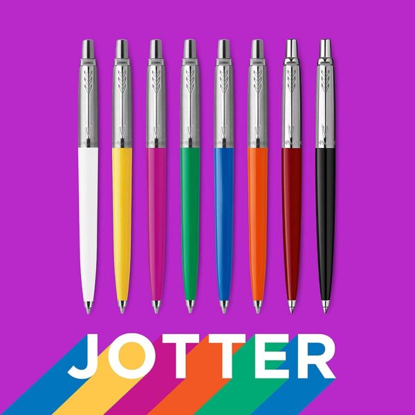 Stylo Parker Jotter bille rétractable acier inoxydable-5