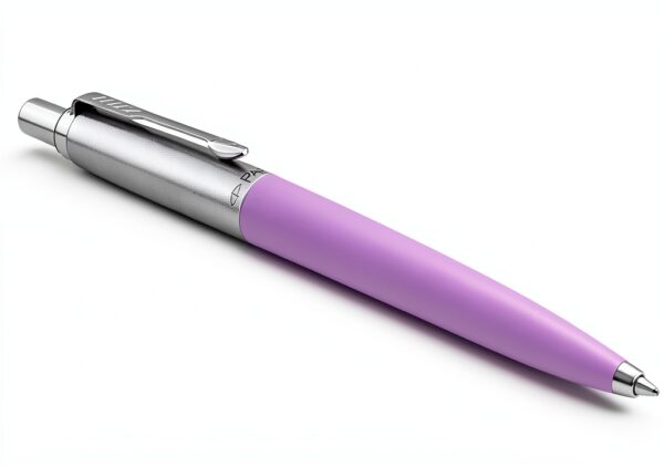 Stylo Parker Jotter lot deux couleurs encre bleue usage-3