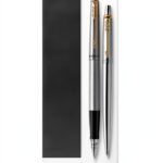 Parker Coffret duo stylos plume et bille acier inoxydable-0