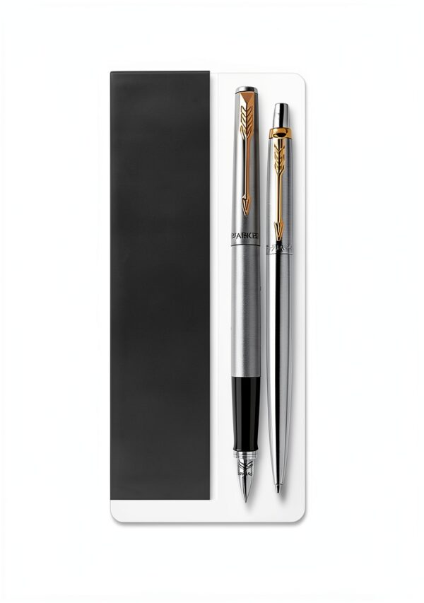 Parker Coffret duo stylos plume et bille acier inoxydable-0